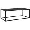 Image de vidaXL Table basse Noir avec verre noir 100x50x35 cm322880