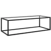Image de vidaXL Table basse Noir avec verre trempé 120x50x35 cm322883
