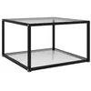 Image de vidaXL Table basse Transparent 60x60x35 cm Verre trempé