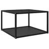Image de vidaXL Table basse Noir 60x60x35 cm Verre trempé
