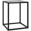 Image de vidaXL Table basse Noir avec verre trempé 40x40x50 cm322907