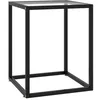 Image de vidaXL Table basse Noir avec verre trempÃ© 40x40x50 cm