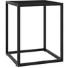 Image de vidaXL Table basse Noir avec verre noir 40x40x50 cm
