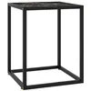 Image de vidaXL Table basse Noir avec verre marbre noir 40x40x50 cm