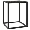 Image de Vidaxl Table Basse Noir Avec Verre Marbre Noir 40x40x50 Cm