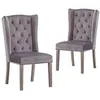 Image de vidaXL Chaises à manger lot de 2 gris velours3055850