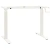 Image de vidaXL Cadre de bureau en hauteur réglable avec manivelle manuel Blanc321718