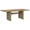 Image de vidaXL Table à manger de jardin Marron 200x100x74 cm Résine tressée310143