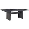 Image de vidaXL Table à manger Noir 200x100x74 cm Verre et résine tressée310145