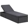 Image de vidaXL Vidaxl Chaise Longue Résine Tressée Noir Et Gris Foncé