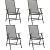 Image de vidaXL Chaises pliables en maille lot de 4 Acier Anthracite310153