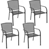 Image de vidaXL Chaises d'extérieur lot de 4 Design maillé Anthracite Acier310154