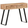 Image de vidaXL Vidaxl Table Console 100x35x76 Cm Bois D'acacia Avec Bord Naturel