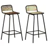 Image de vidaXL Chaises de bar lot de 2 bois de récupération solide321954