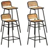 Image de vidaXL Chaises de bar lot de 4 bois de manguier solide321955