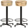 Image de vidaXL Vidaxl Tabourets De Bar Lot De 2 66 Cm Bois De Manguier Massif