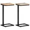 Image de Vidaxl Tables D'appoint 2 Pcs 31,5x24,5x64,5 Cm Bois De RÃ©cupÃ©ration
