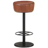 Image de vidaXL Tabouret de bar Marron Cuir véritable321871