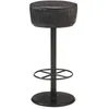Image de vidaXL Tabouret de bar Noir Cuir véritable321872