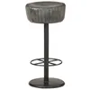 Image de vidaXL Tabouret de bar Gris Cuir véritable321874