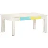 Image de vidaXL Table basse Blanc 110x60x45 cm Bois de manguier massif323555