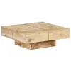 Image de vidaXL Table basse 80x80x28 cm Bois de manguier massif323592
