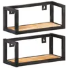 Image de vidaXL Étagères murales 2 pcs 40 cm Bois de manguier brut320667