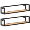 Image de vidaXL Étagères murales 2 pcs 80 cm Bois d'acacia massif320672