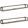 Image de vidaXL Étagères murales 2 pcs 160 cm Bois de récupération massif