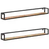 Image de vidaXL Étagères murales 2 pcs 160 cm Bois d'acacia massif