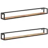Image de Vidaxl ÃtagÃ¨res Murales 2 Pcs 160 Cm Bois D'acacia Massif