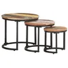 Image de vidaXL Tables d'appoint 3 pcs Bois de récupération massif320688