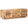 Image de Meuble Tv 120 X 30 X 40 Cm En Bois De Manguier Brut Avec Tiroir Et Portes