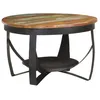 Image de Vidaxl Table Basse Ã68x43 Cm Bois De RÃ©cupÃ©ration Massif