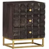Image de vidaXL Table de chevet Noir 40x30x50 cm Bois de manguier massif320813