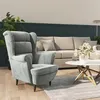 Image de vidaXL Fauteuil gris clair velours324059