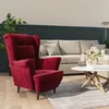 Image de vidaXL Fauteuil rouge bordeaux velours