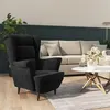 Image de vidaXL Fauteuil noir velours324065
