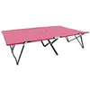 Image de vidaXL Chaise longue pliable 2 places rose acier