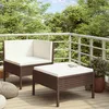 Image de vidaXL Vidaxl Salon De Jardin 2 Pcs Avec Coussins Résine Tressée Gris