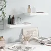 Image de vidaXL Étagère murale flottante 2 pcs Blanc brillant 40x23x3,8 cm MDF323743