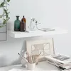 Image de vidaXL Étagère murale flottante Blanc brillant 60x23,5x3,8 cm MDF323748