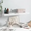 Image de vidaXL Étagère murale flottante Blanc brillant 80x23,5x3,8 cm MDF323751