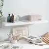Image de vidaXL Étagère murale flottante Blanc brillant 90x23,5x3,8 cm MDF