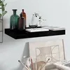 Image de vidaXL Étagère murale flottante Noir brillant 40x23x3,8 cm MDF