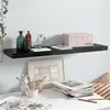 Image de vidaXL Étagère murale flottante Noir brillant 90x23,5x3,8 cm MDF