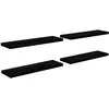 Image de vidaXL Étagère Murale Flottante 4 Pcs Noir Brillant 120x23,5x3,8cm Mdf Vidaxl Vidaxl