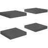 Image de vidaXL Étagère Murale Flottante 4 Pcs Gris Brillant 23x23,5x3,8 Cm Mdf Vidaxl Vidaxl