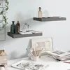 Image de vidaXL ÃtagÃ¨re murale flottante 2 pcs Gris brillant 40x23x3,8 cm MDF