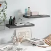 Image de vidaXL Étagère murale flottante 2 pcs Gris brillant 50x23x3,8 cm MDF323788